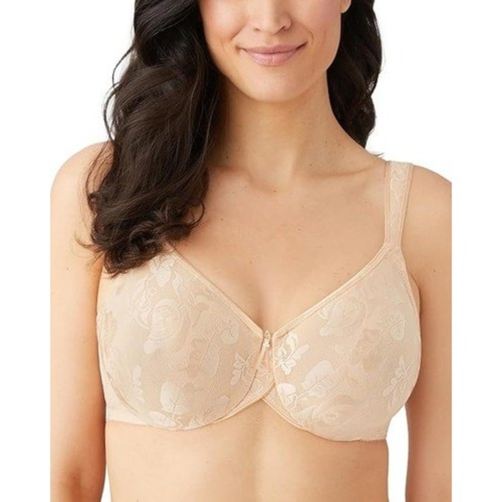 Wacoal Womens Lace Awareness Underwire Bra Size 32DD Beige Floral 85567